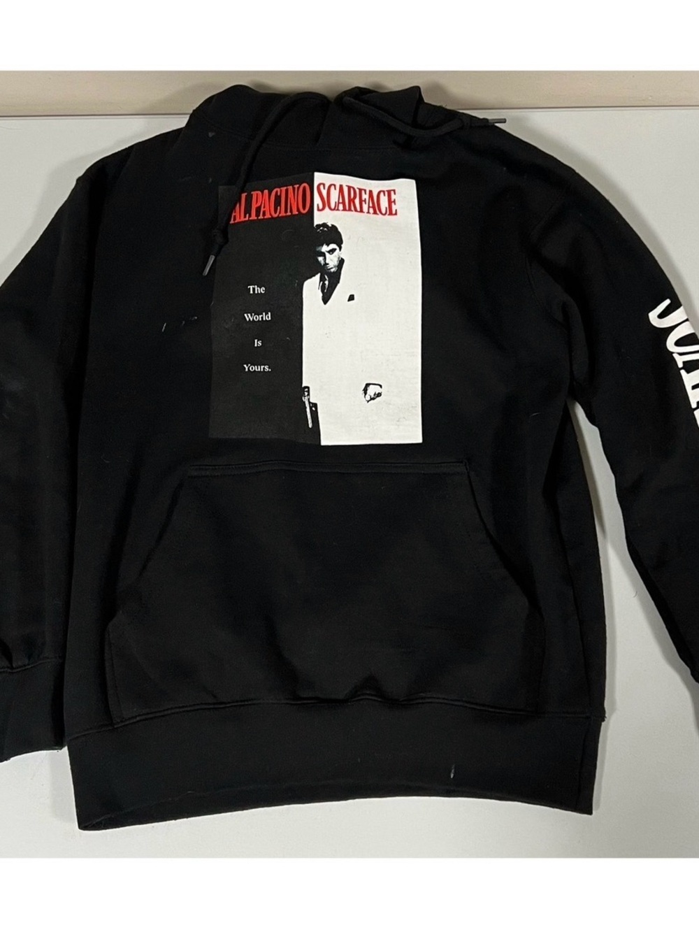 Black ‘Al Pacino: Scarface’ Movie Pullover Sweater Sweatshirt Hoodie Size S ♥️🖤